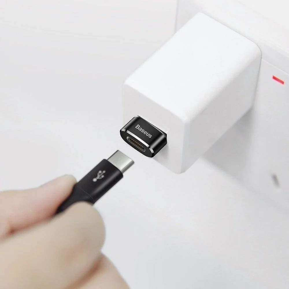 Adaptador USB tipo C hembra a USB Macho 3A Baseus CAAOTG-01 - Image 3