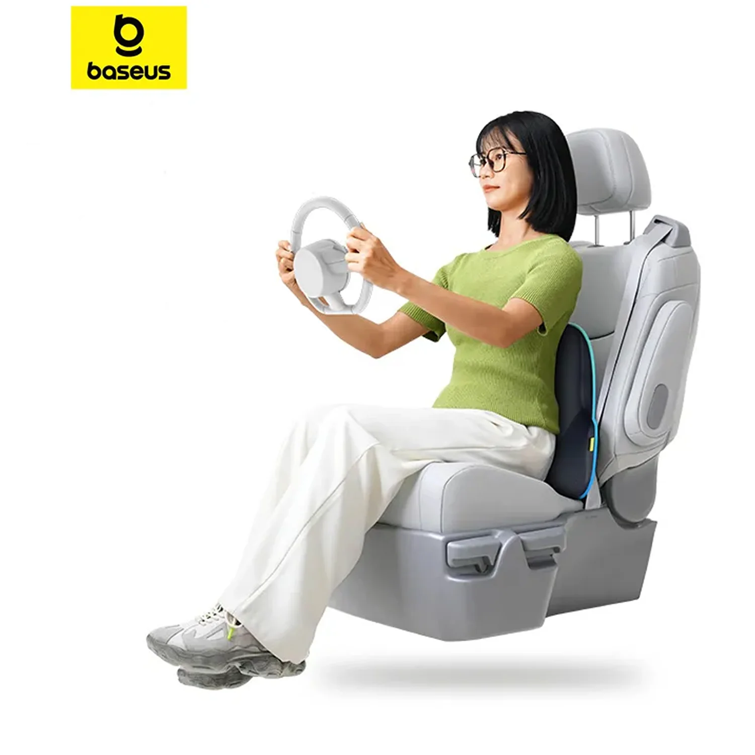 Almohada lumbar Baseus cojín para asiento de carro espuma transpirable - Image 4