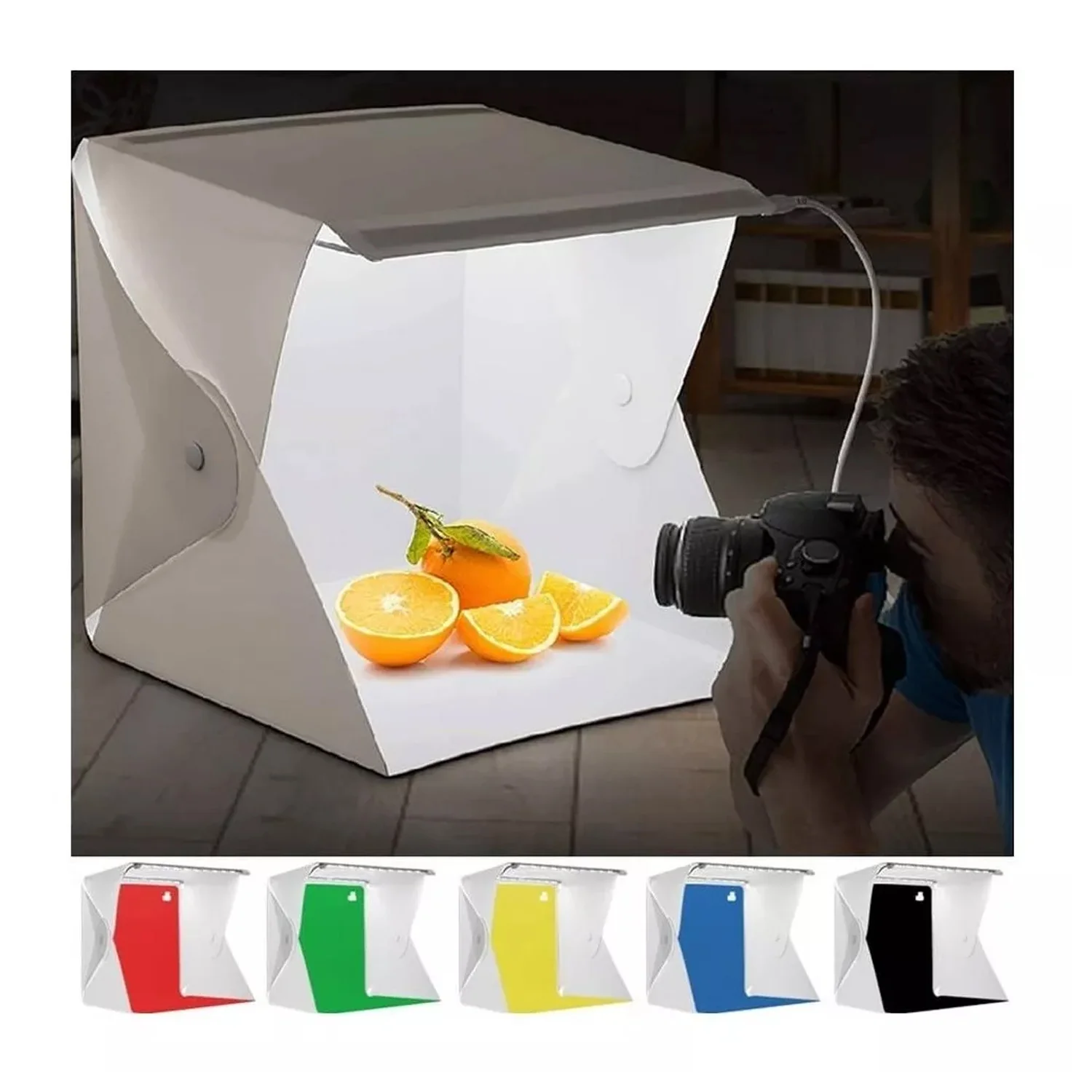 Caja de luz PS02 40cm 2 tiras Luz LED Foto estudio Fotografía - Image 6