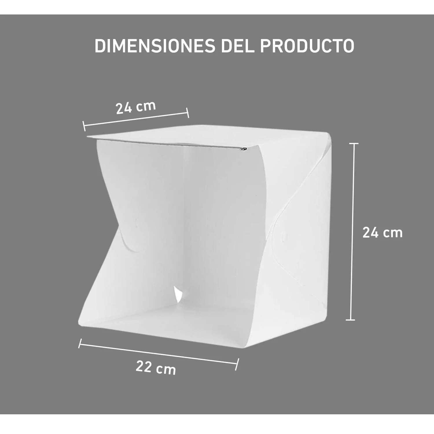 Caja de luz PS01 22cm Led Foto estudio plegable. - Image 6