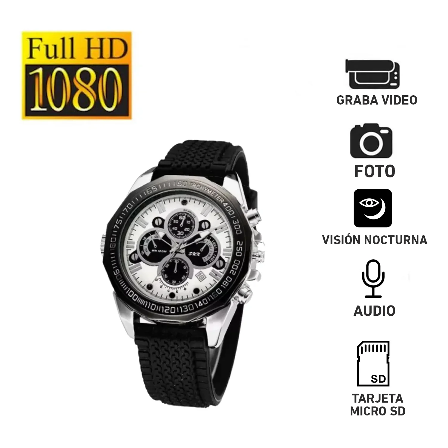 Cámara reloj espía 32gb pulsera FullHD KC12 Video Foto Audio - Image 4