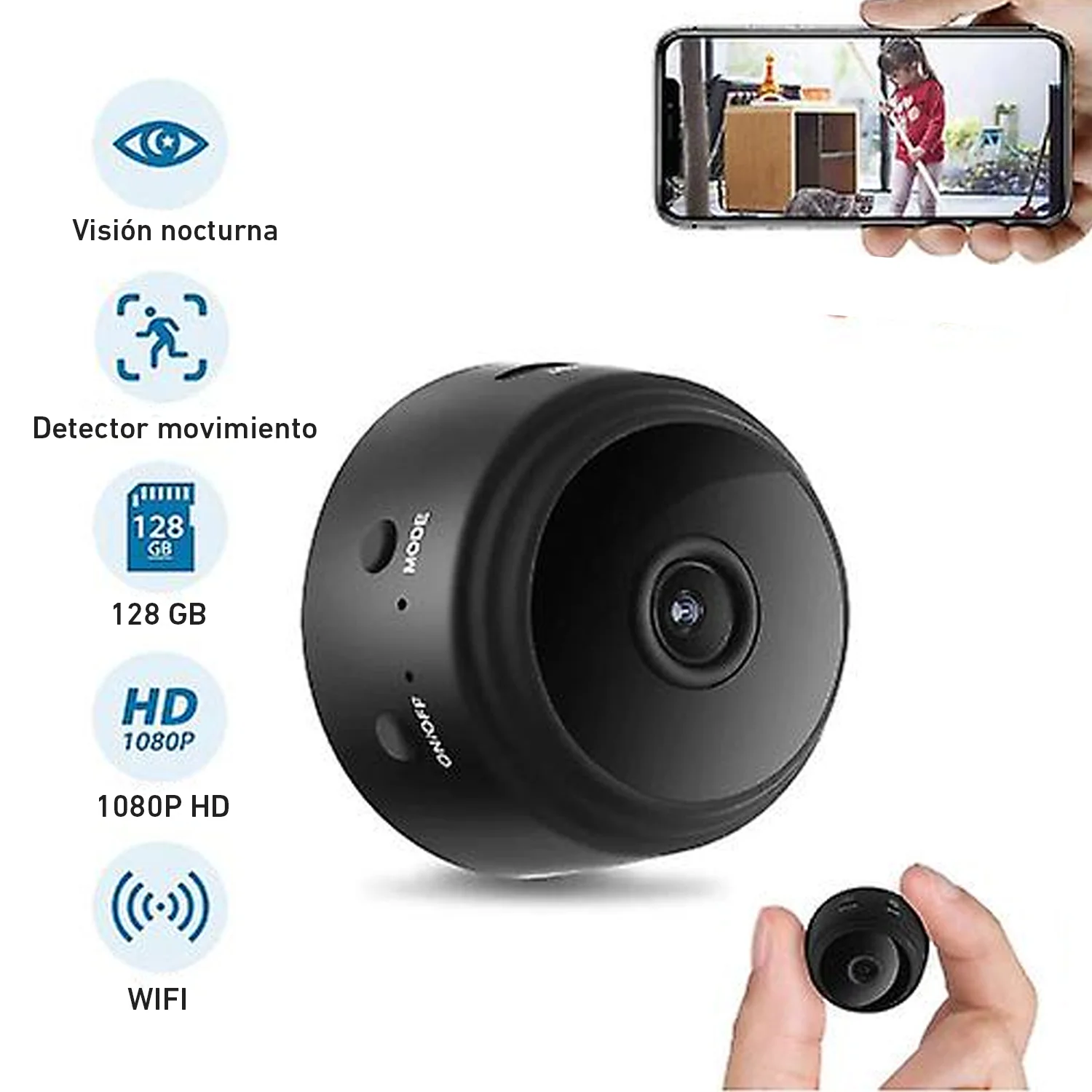 Cámara mini IP609W Wifi full HD 1080P vigilancia seguridad - Image 3