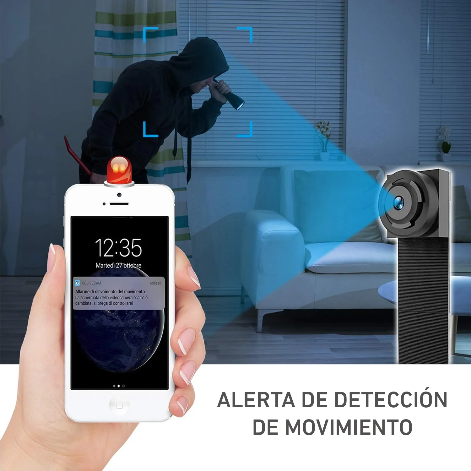 Cámara modulo WiFi oculta 2.0MP Flex S68 inalámbrica - Image 3