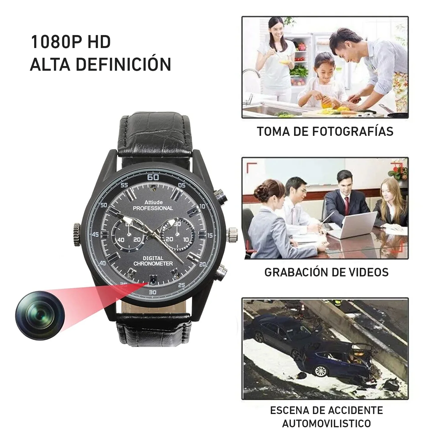 Cámara reloj espía 32gb pulsera FullHD KC02 Video Foto Audio - Image 3
