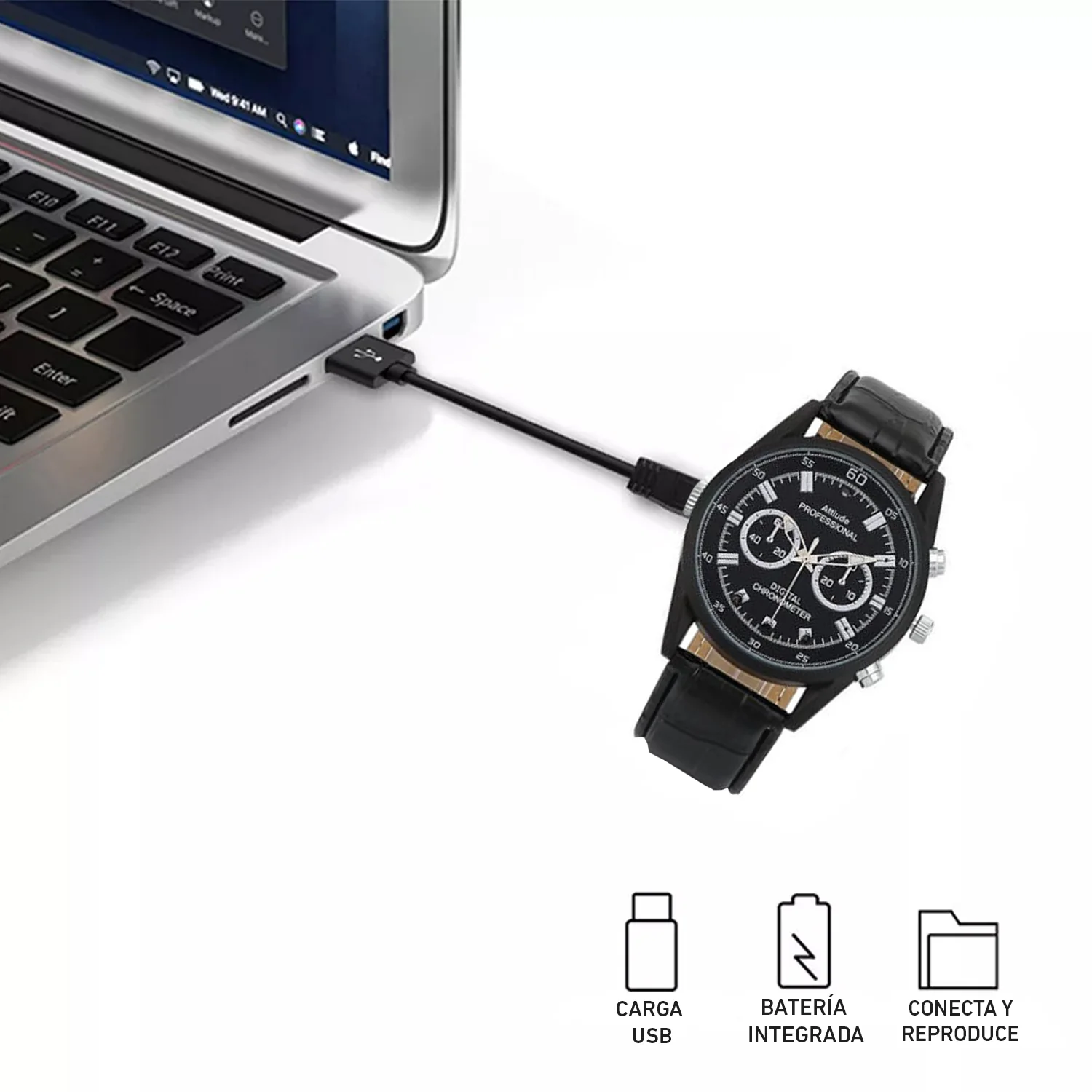 Cámara reloj espía 32gb pulsera FullHD KC02 Video Foto Audio - Image 4