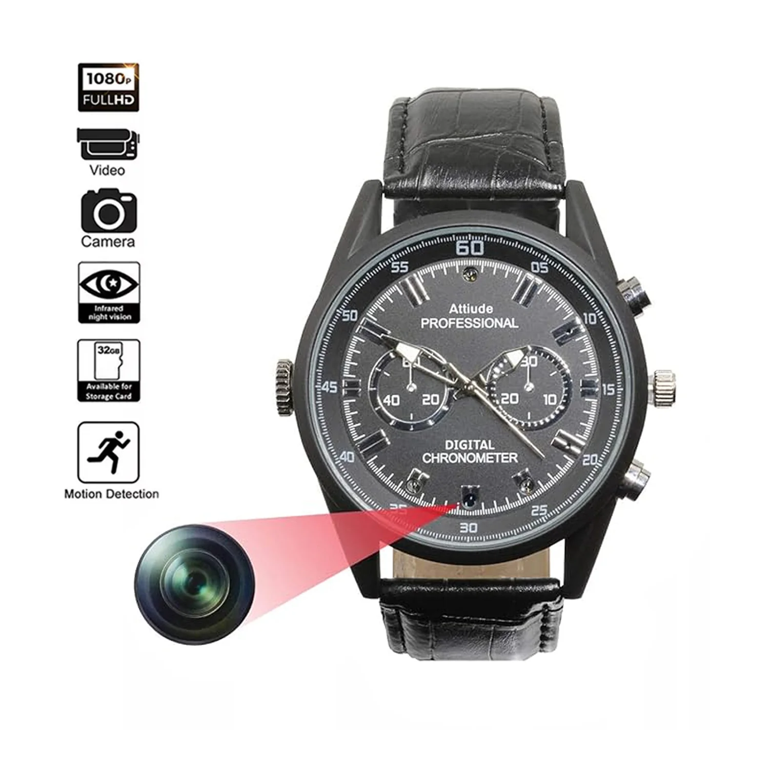 Cámara reloj espía 32gb pulsera FullHD KC02 Video Foto Audio - Image 6