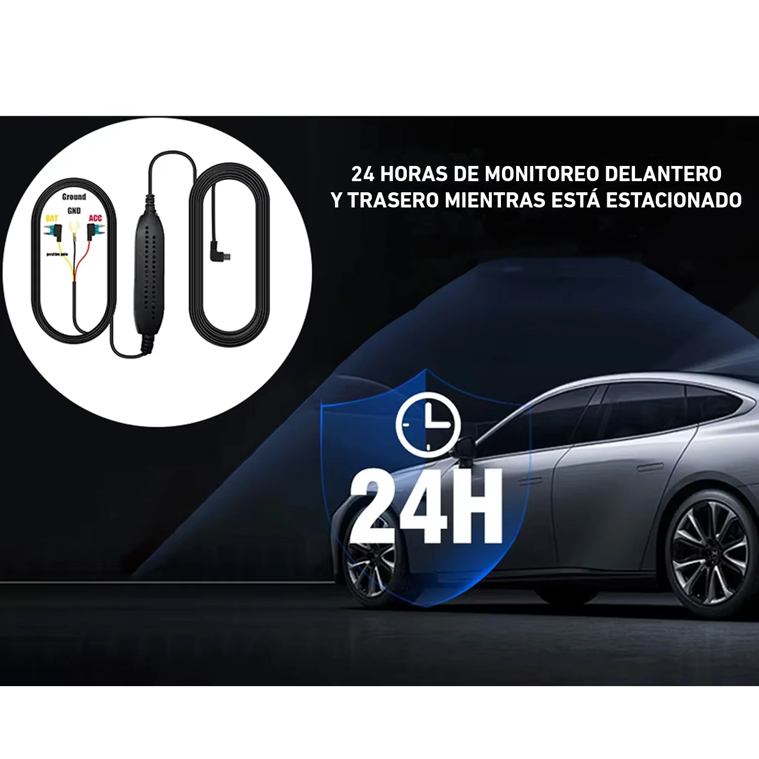 Cámara vehícular K6 pantalla digital 2 lentes 4K DVR wifi auto carro - Image 6