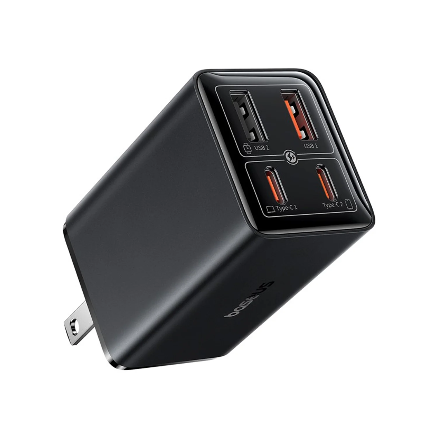 Cargador adaptador de carga rápida 2 tipo C + 2 USB Gan6 Pro Baseus P1016270112-00