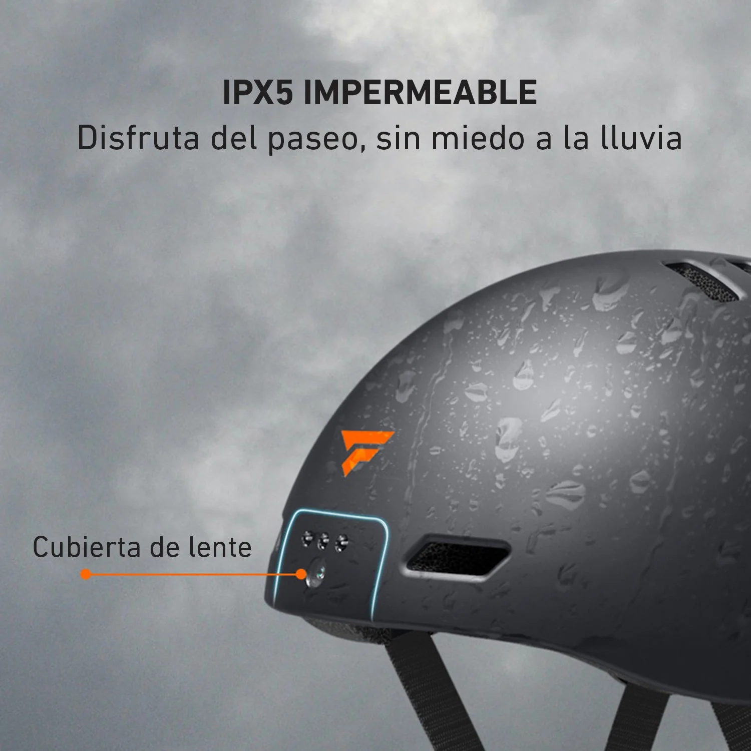 Casco ciclista con cámara grabadora luces LED Foxwear V6 para bicicleta - Image 3