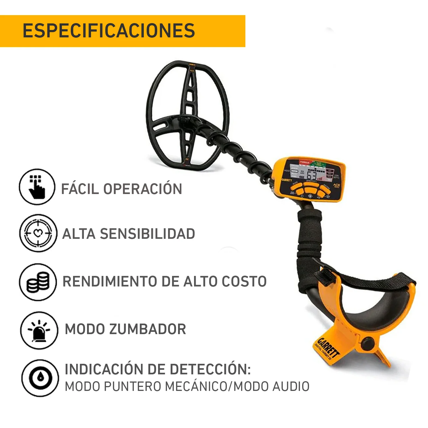 Detector de metales MD6350 alta sensibilidad portátil pantalla LCD - Image 5