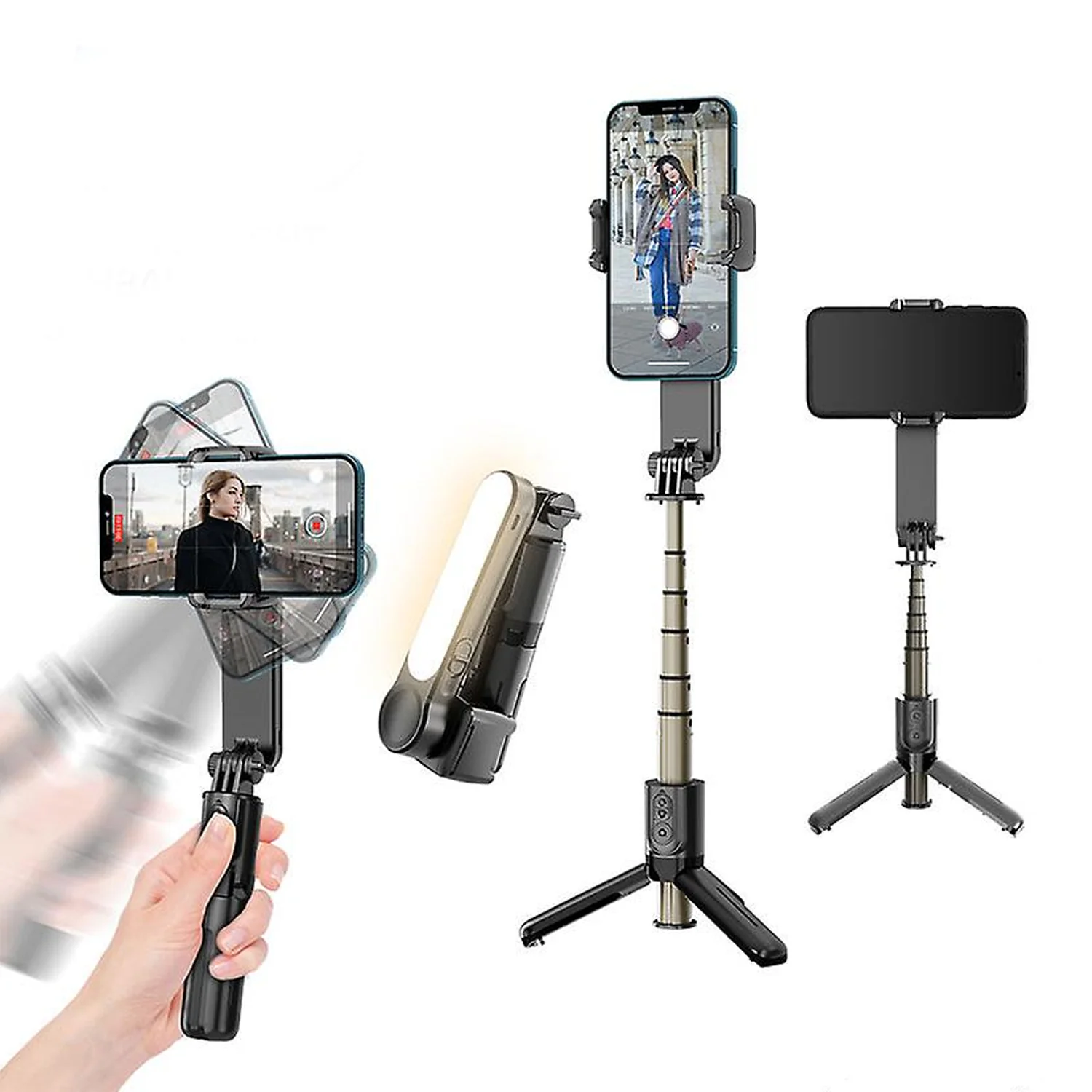Estabilizador Palo selfie trípode Bluetooth L09 Luz LED control remoto - Image 5
