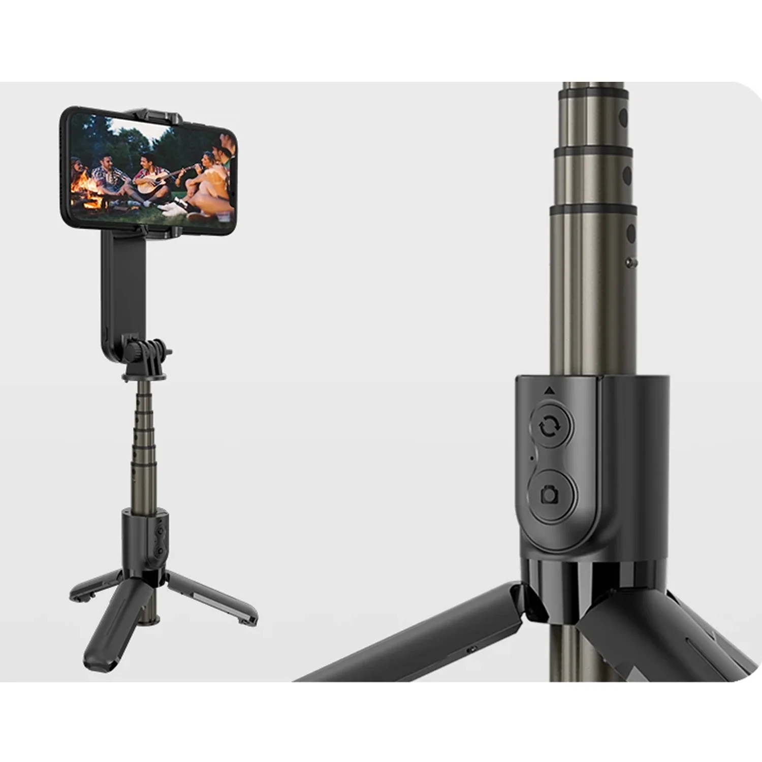 Estabilizador Palo selfie trípode Bluetooth L09 Luz LED control remoto - Image 8