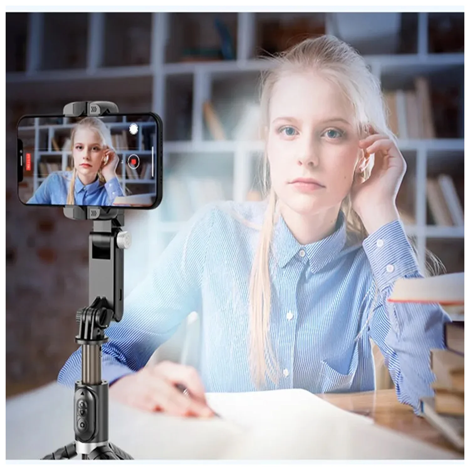 Estabilizador Q18 cardán rotación 360 grados trípode selfie celular - Image 4