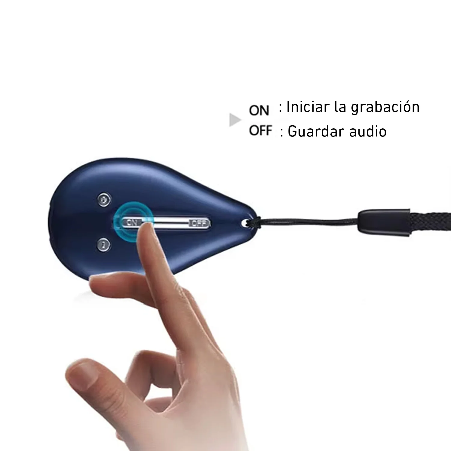Grabadora de voz mini espía oculta inalámbrica MP3 portátil colgante M3 - Image 4