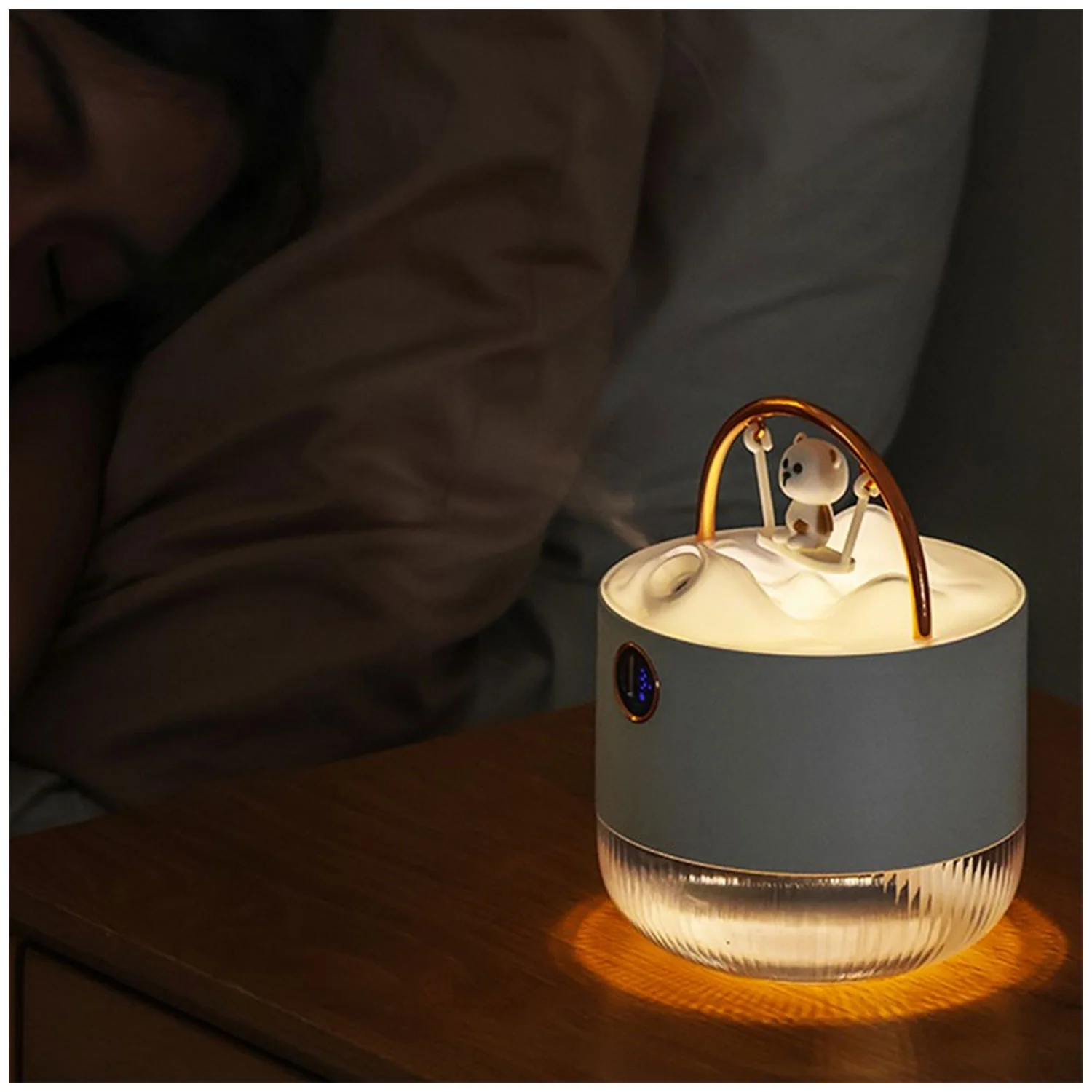 Humidificador D15 difusor de aroma portátil 600 ml con luz LED blanco - Image 3