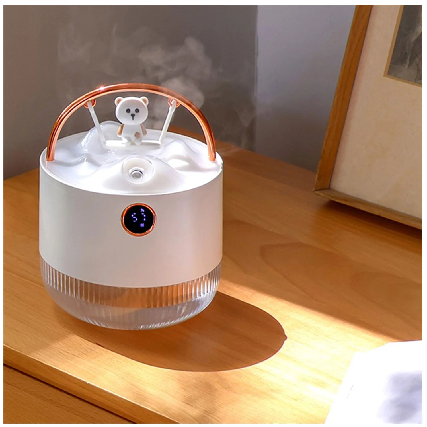 Humidificador D15 difusor de aroma portátil 600 ml con luz LED blanco - Image 4
