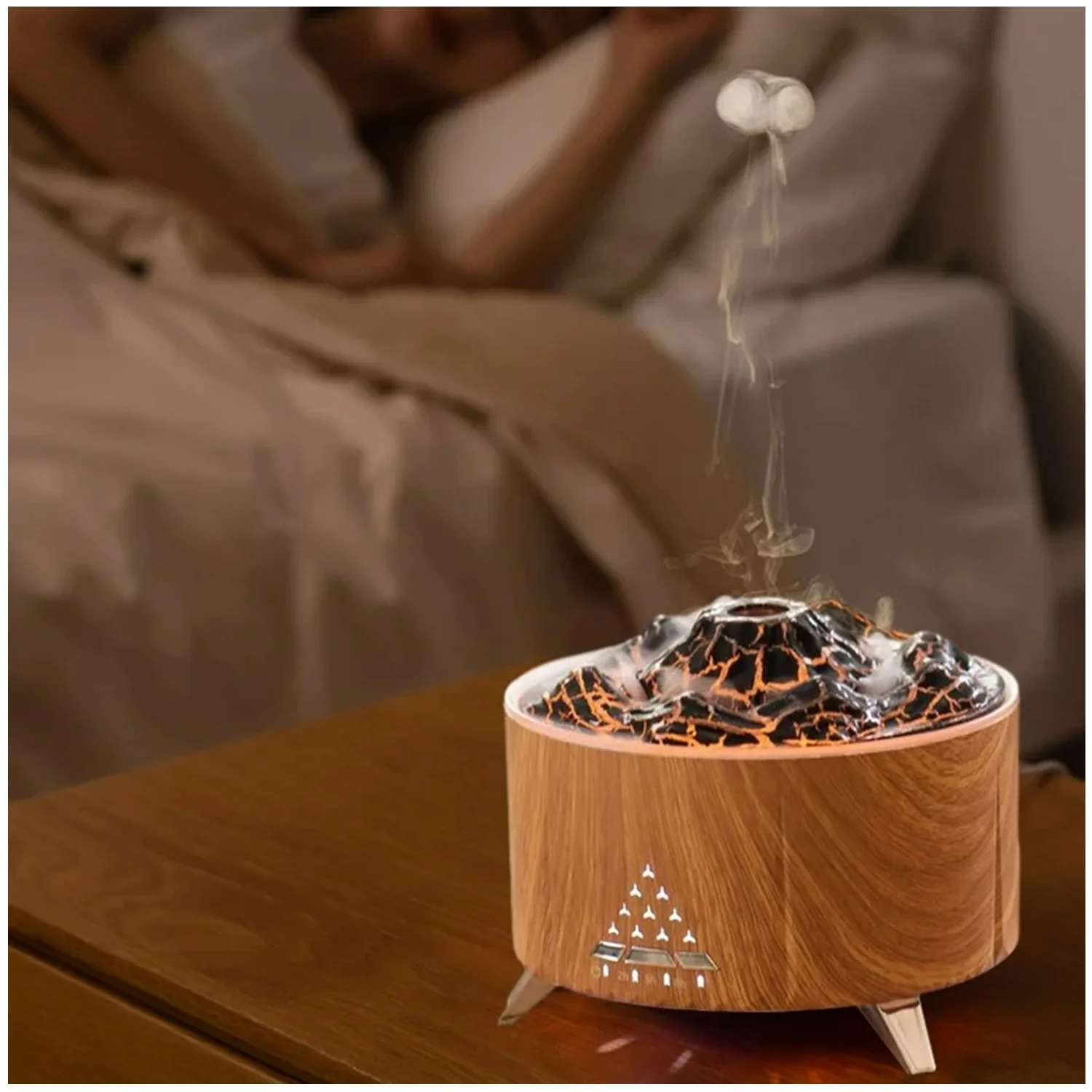 Humidificador Aromaterapia V32 Volcano efecto fuego Aire Madera - Image 5