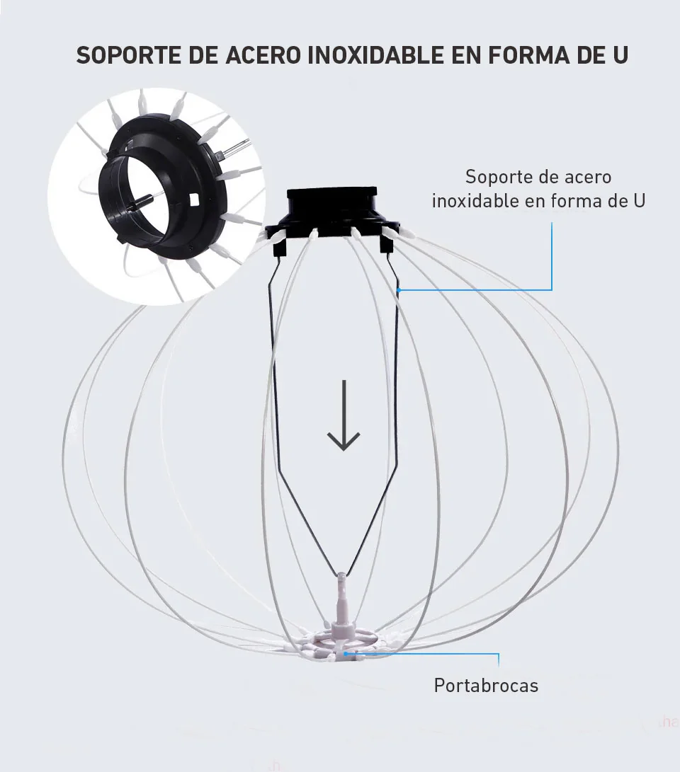 Lámpara esférica luz LED con trípode para estudio fotográfico RL09 - Image 5