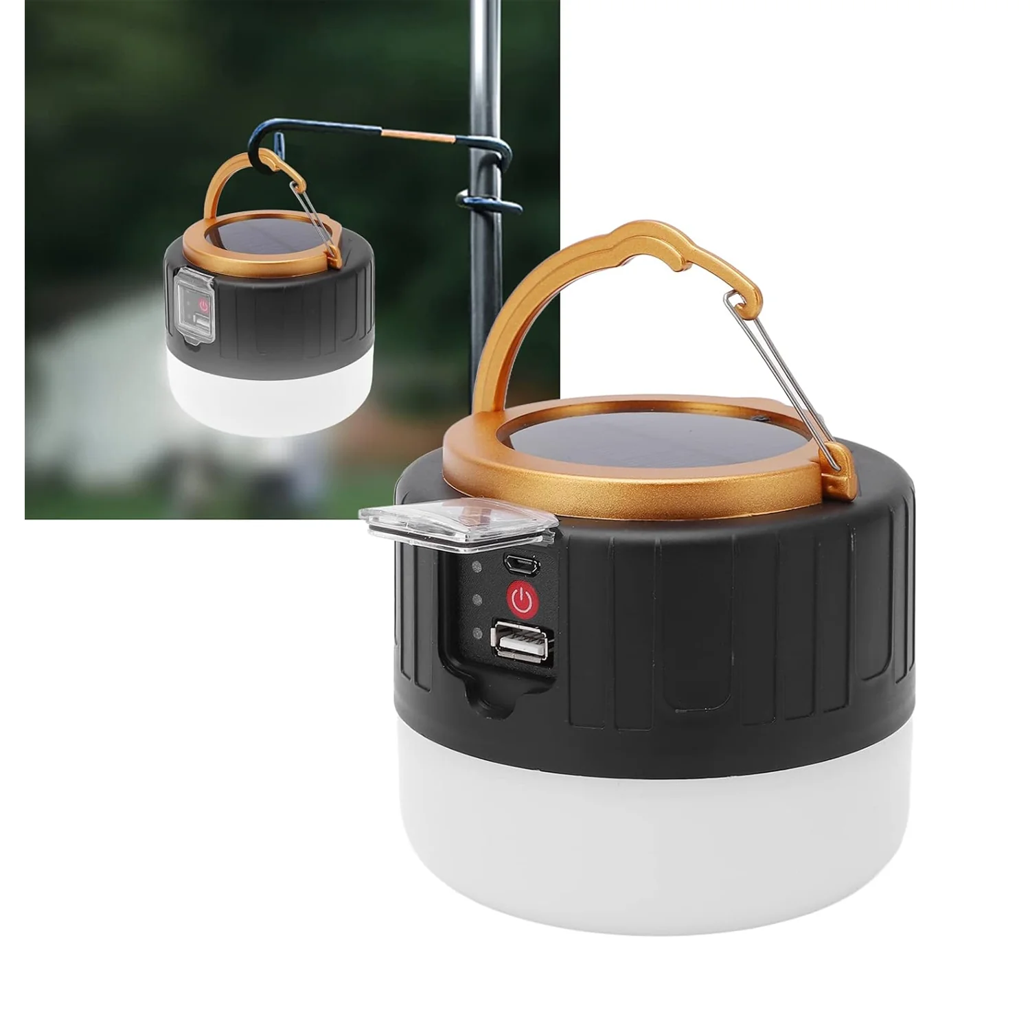 Luz LED solar impermeable LED02 Camping lámpara linterna recargable portátil - Image 5