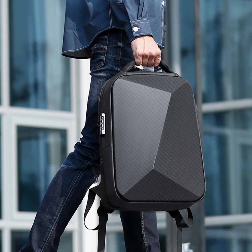 Mochila BP21 Antirrobo tridimensional impermeable Laptop Carga USB - Image 4