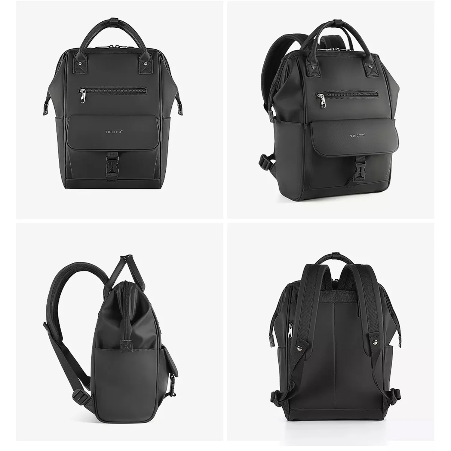 Mochila BP37 bolso de viaje ligero de mujer impermeable TPU negro - Image 7