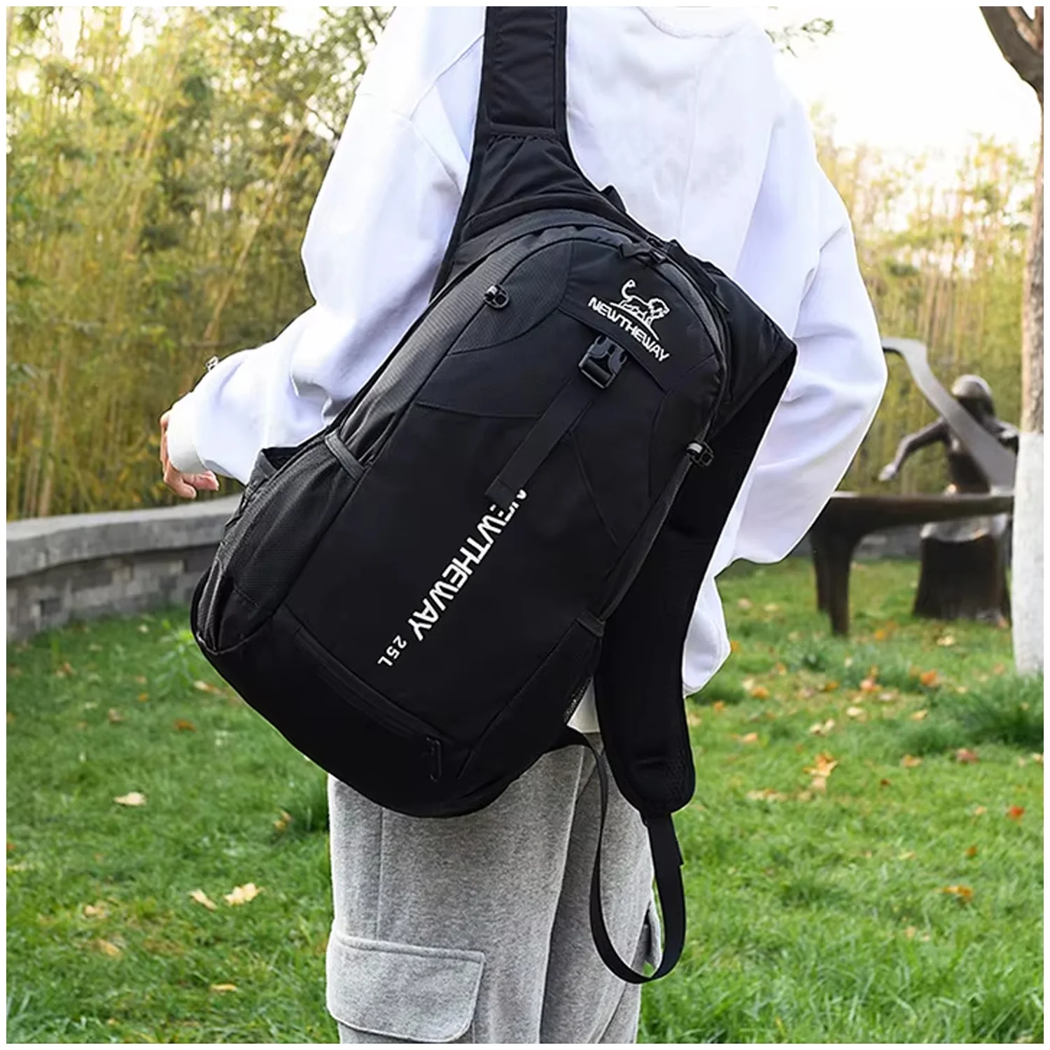 Mochila ciclismo BP49 impermeable deportiva NEWTHEWAY negro - Image 3