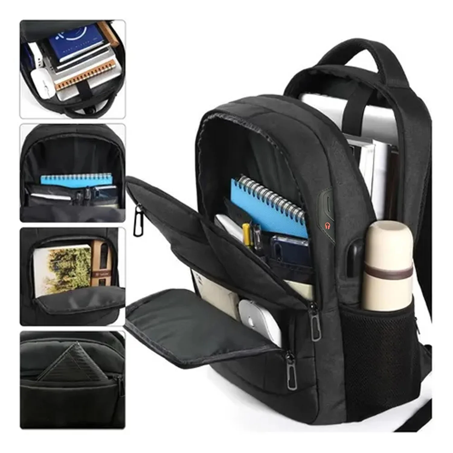 Mochila BP48 de Negocios Viaje Portalaptop con USB de carga amplia capacidad - Image 2