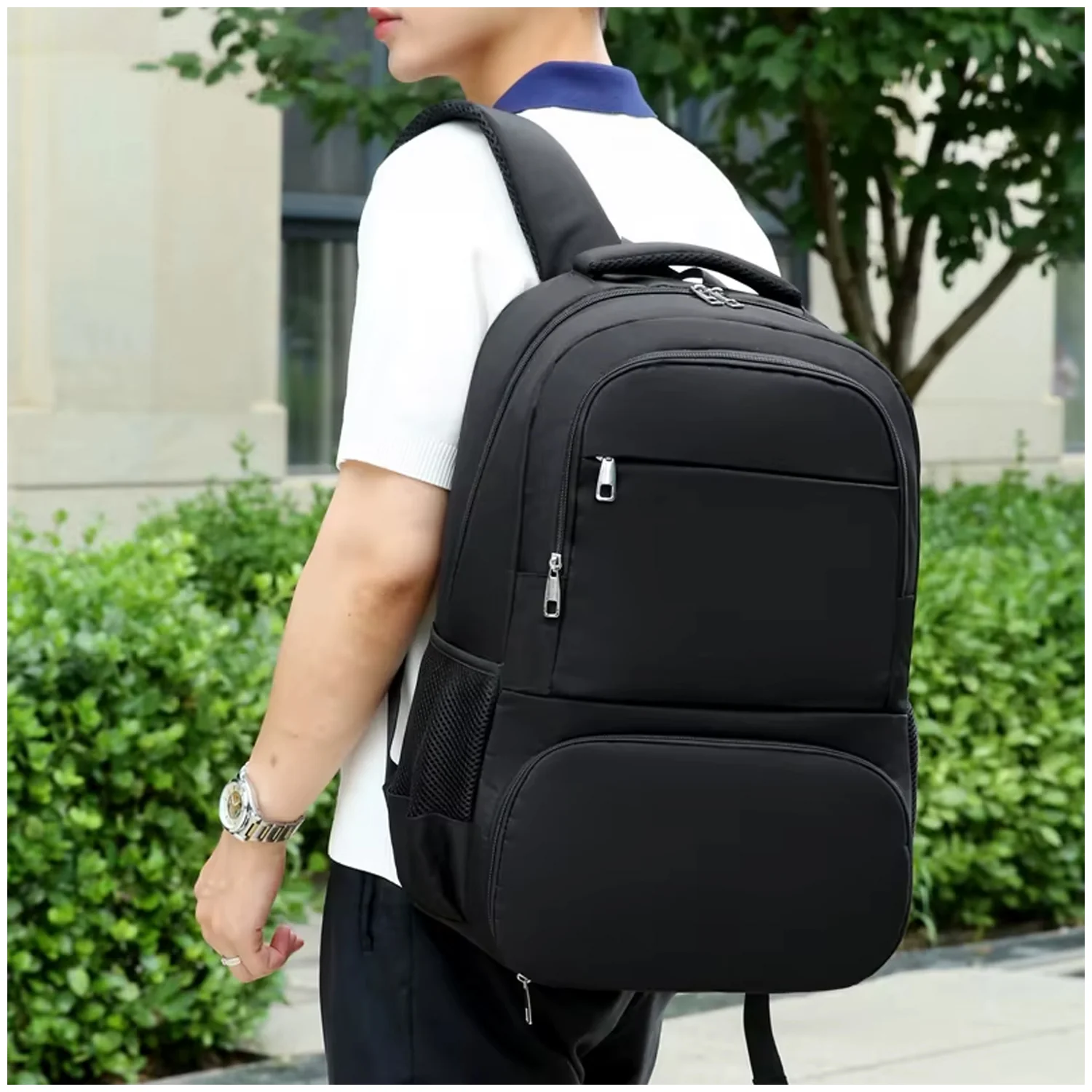 Mochila de almuerzo lonchera térmica BP42 porta laptop USB - Image 2