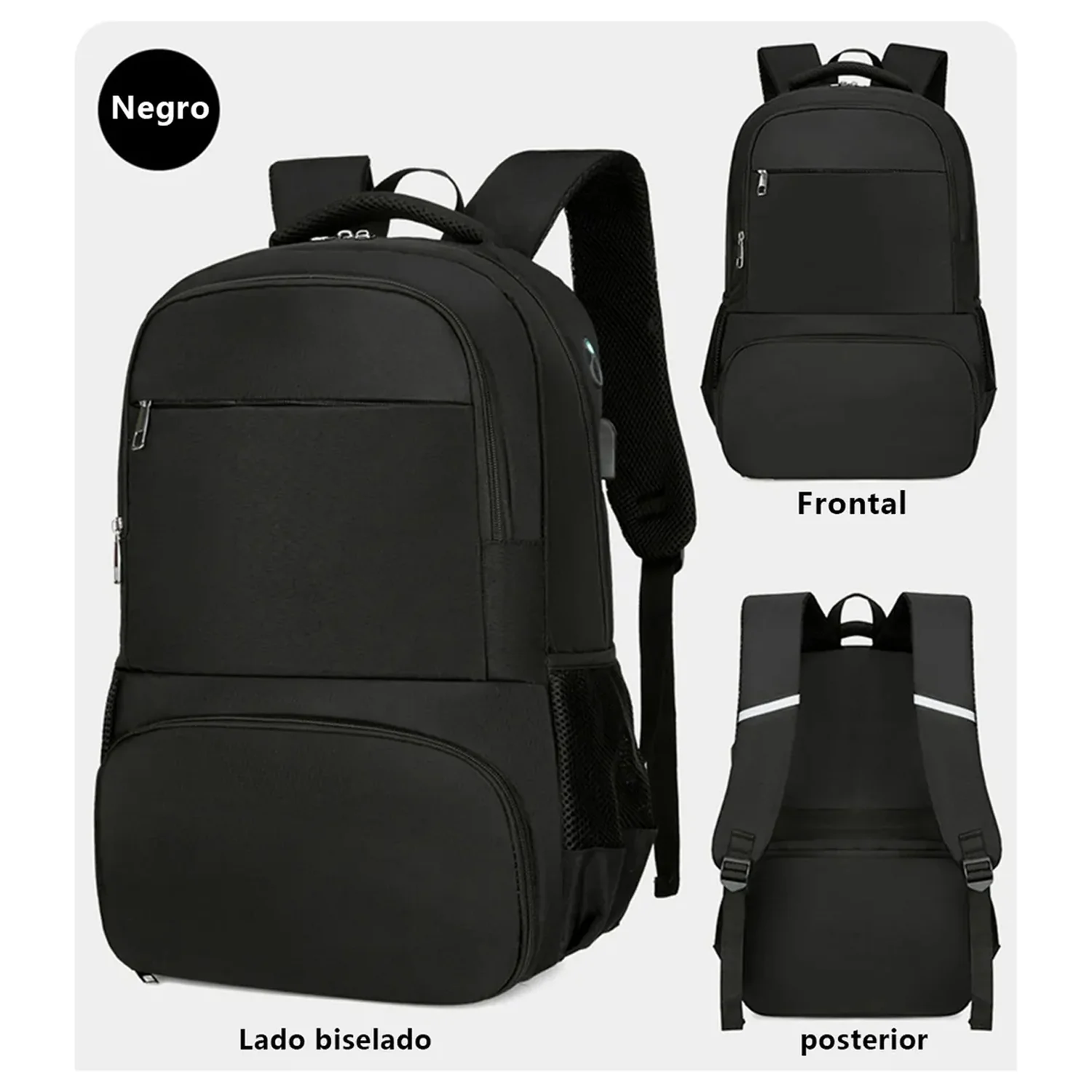 Mochila de almuerzo lonchera térmica BP42 porta laptop USB - Image 5
