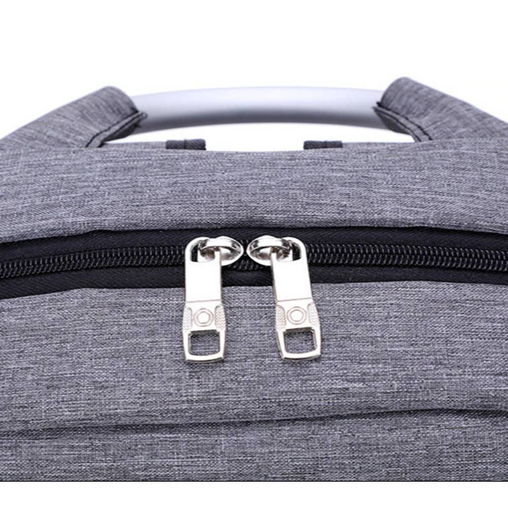 Mochila Impermeable Laptop Notebook USB BP20 Gris - Image 3