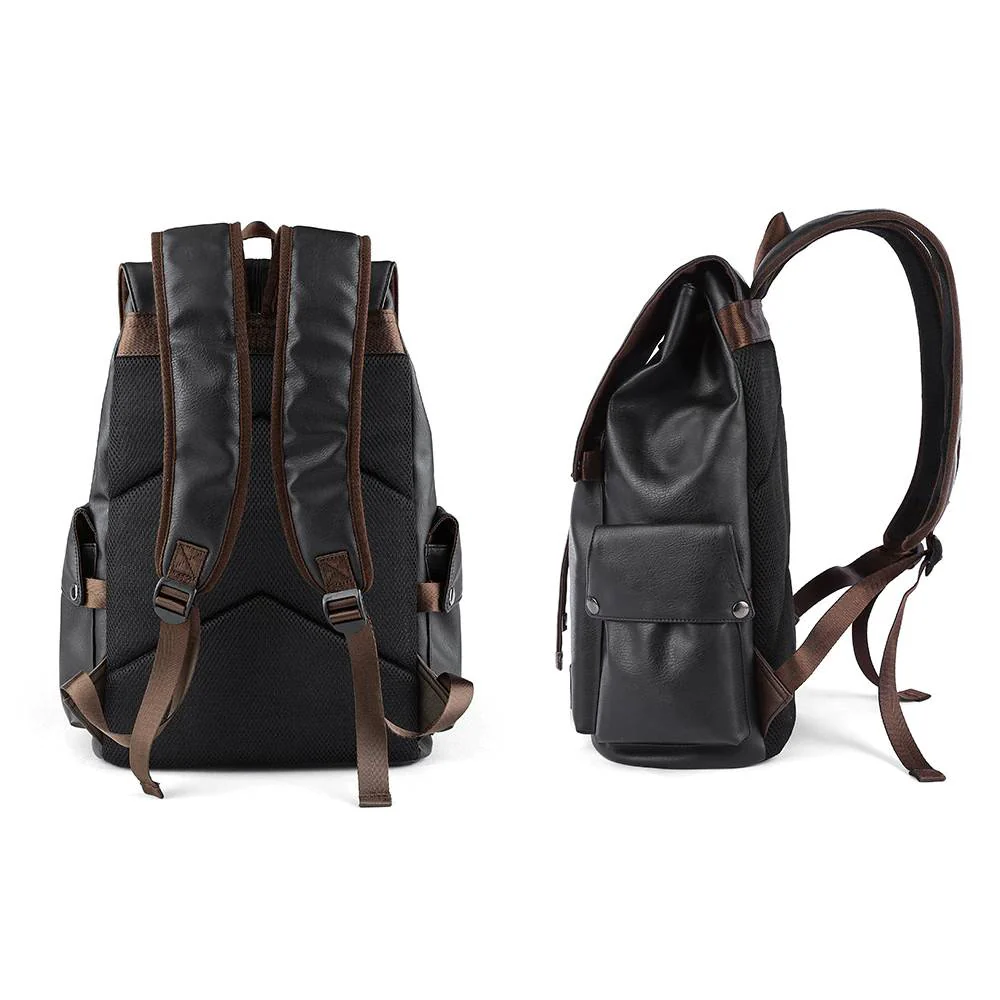 Mochila impermeable vintage Laptop unisex carga USB cuero BPL01 - Image 6