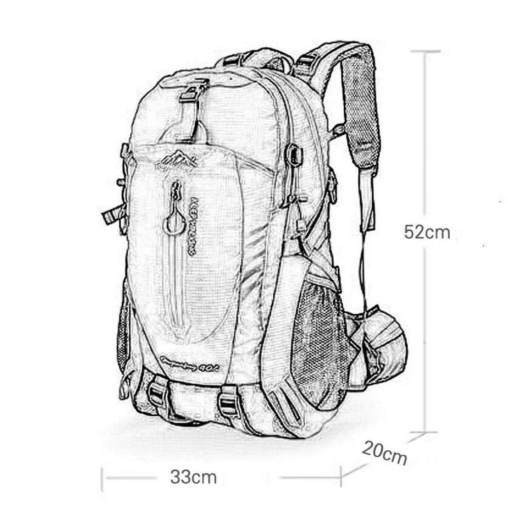 Mochila BP23 Outdoor Deportiva para Laptop 40L Multifuncional Azul Oscuro - Image 6