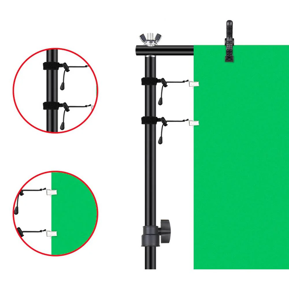 Portafondo Kit Portátil Estudio fotográfico 2.6 x 3.0 mt HOD01B - Verde - Image 4