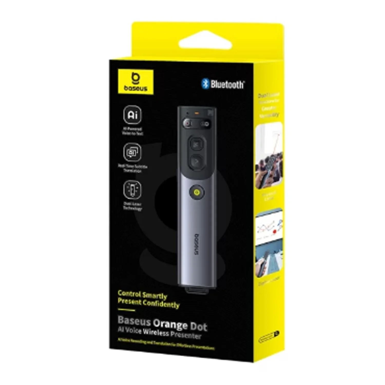 Presentador inalámbrico puntero láser naranja bluetooth Baseus - Image 7