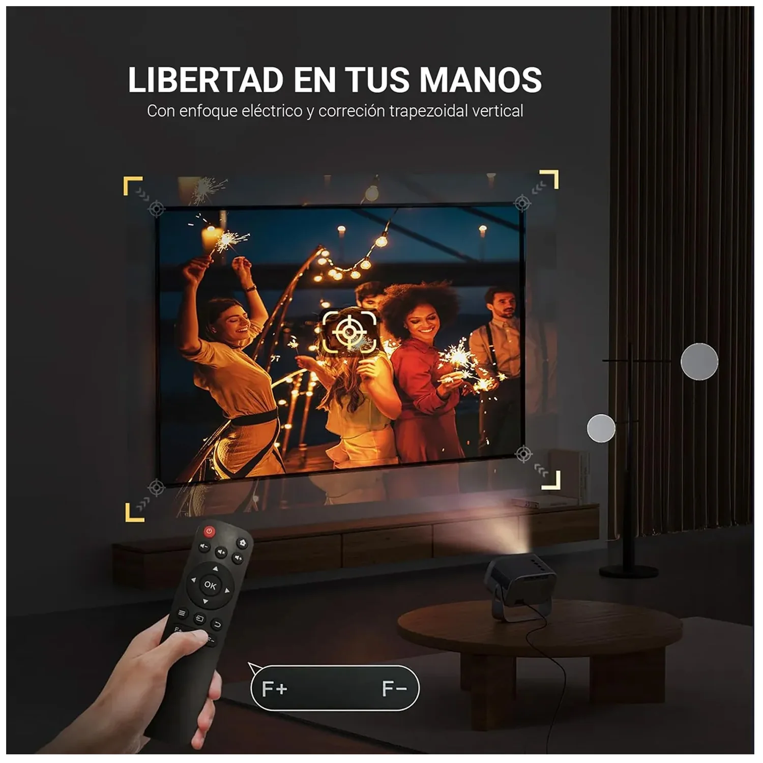 Proyector K6P LED multimedia HD Wifi Android 5000 lúmenes - Image 5