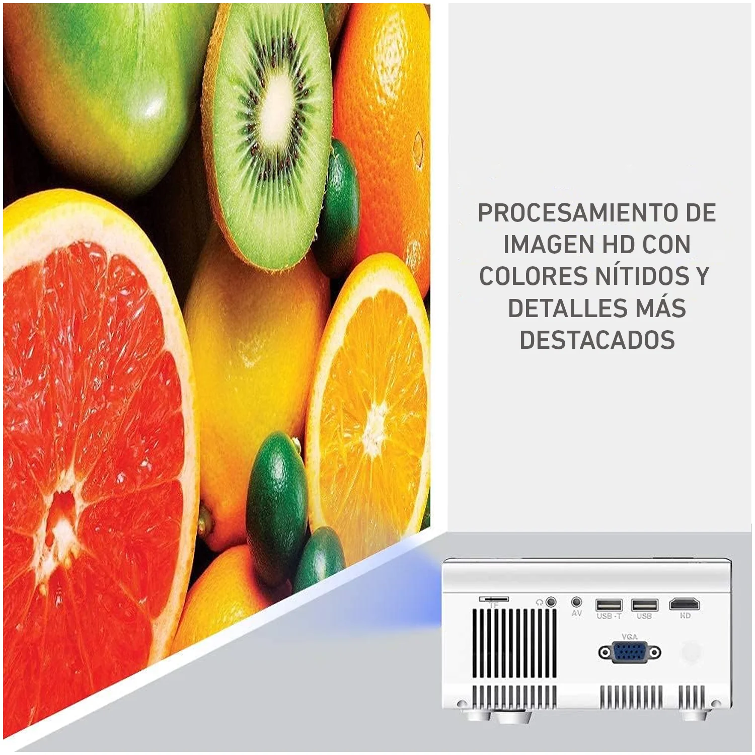 Proyector G86B LED multimedia HD wifi 5500 lúmenes HDMI VGA USB - Image 7