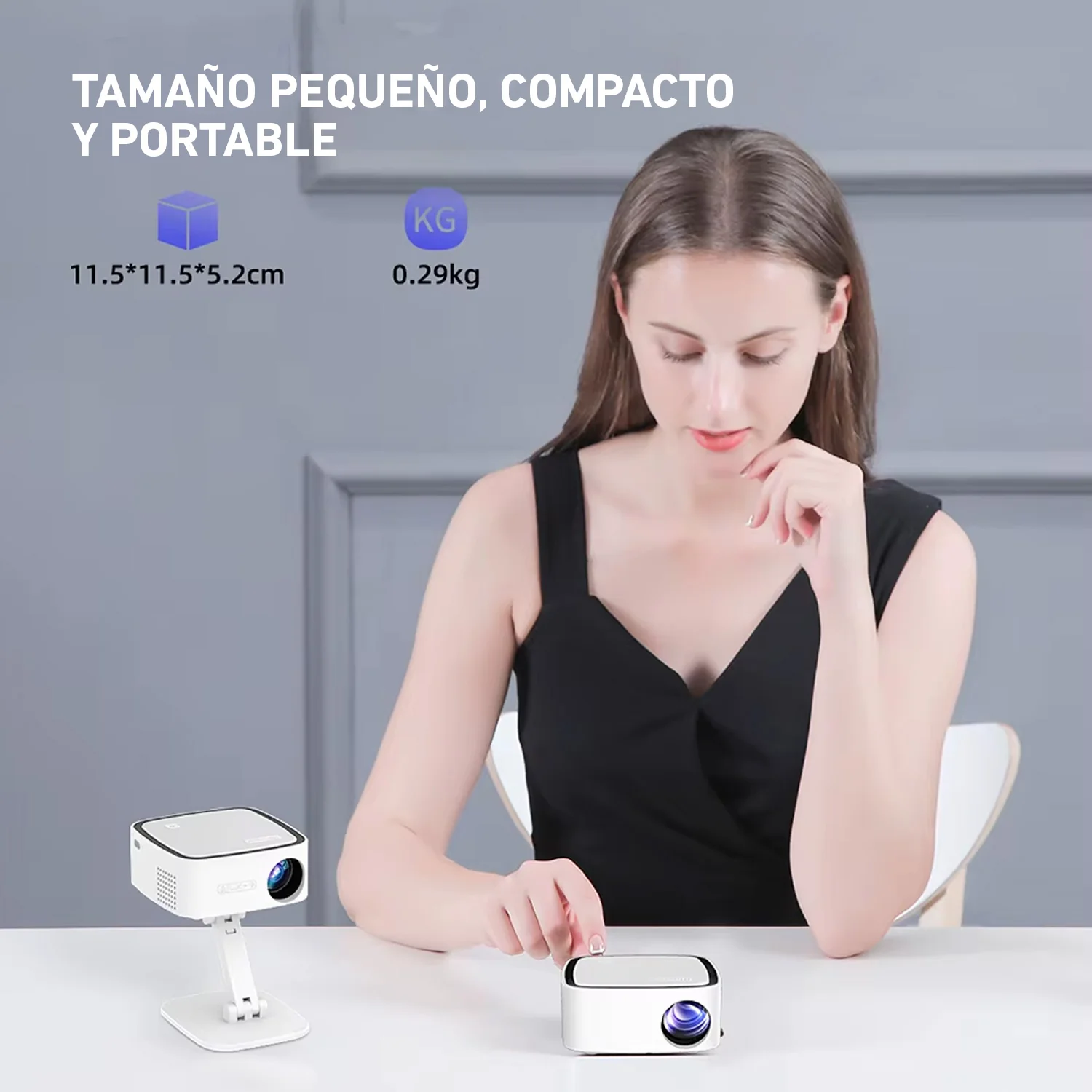 Proyector mini T3 LED multimedia HD Wifi HDMI USB - Image 6