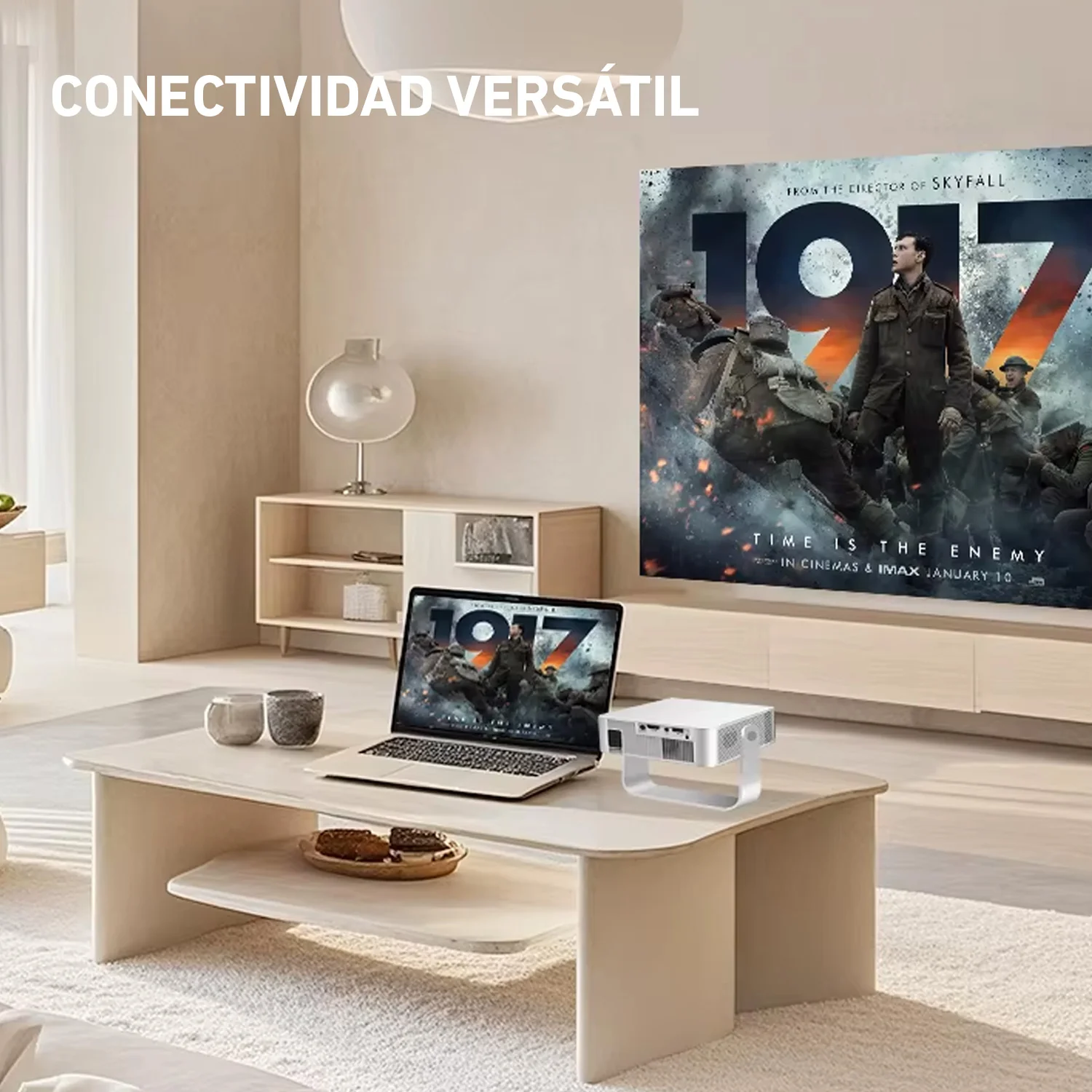 Proyector Y8S LED multimedia HD Wifi HDMI Android 4500 lúmenes - Image 3