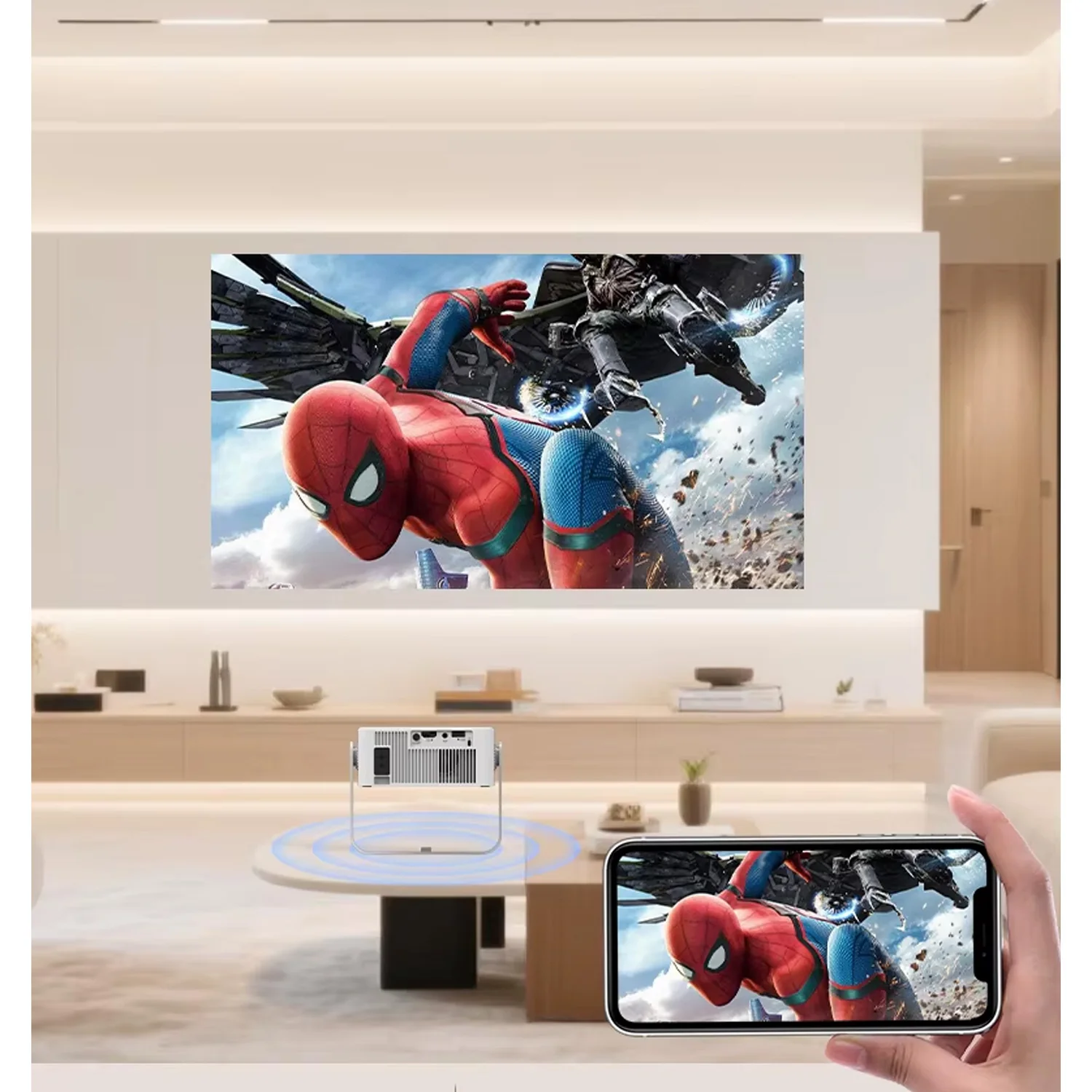 Proyector Y8S LED multimedia HD Wifi HDMI Android 4500 lúmenes - Image 4
