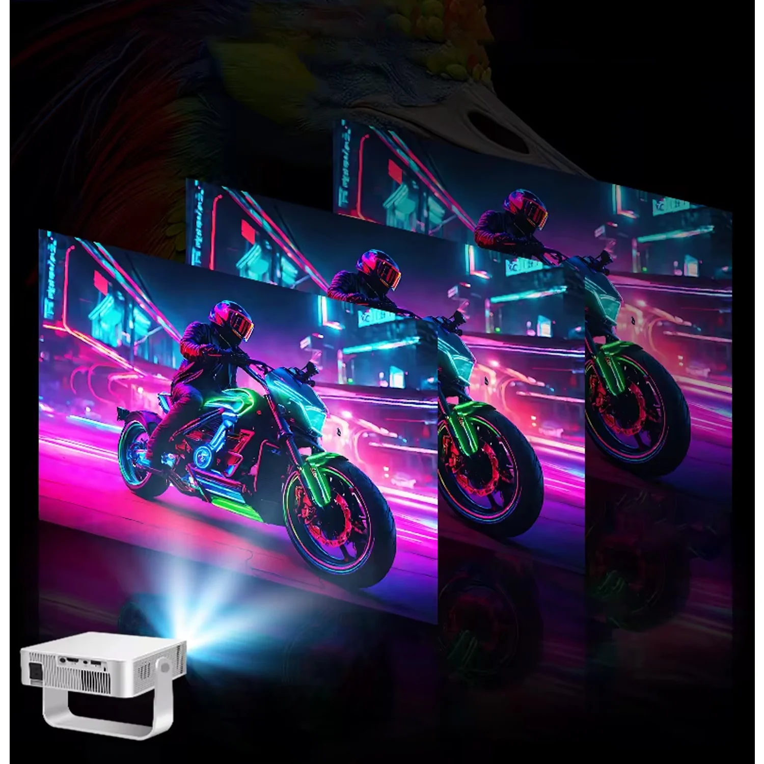 Proyector Y8S LED multimedia HD Wifi HDMI Android 4500 lúmenes - Image 7
