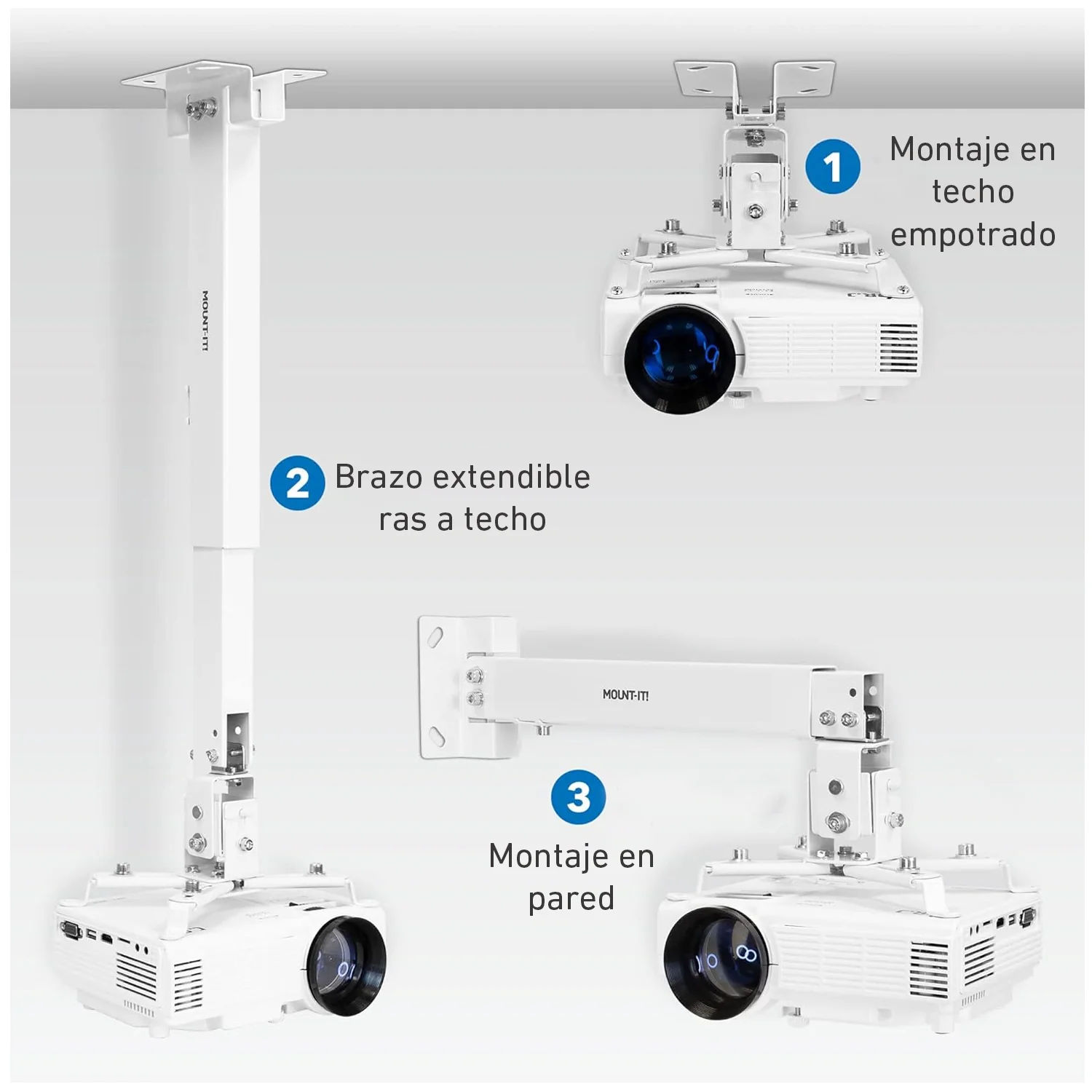 Rack soporte de proyector 61-100 cm regulable para techo o pared - Image 4