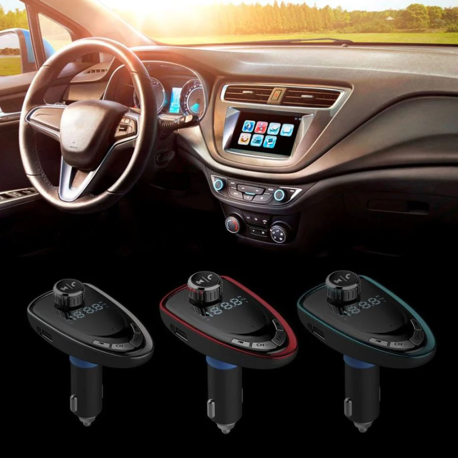 Receptor Bluetooth Transmisor Fm Llamada Cargador Auto Radio - Image 4