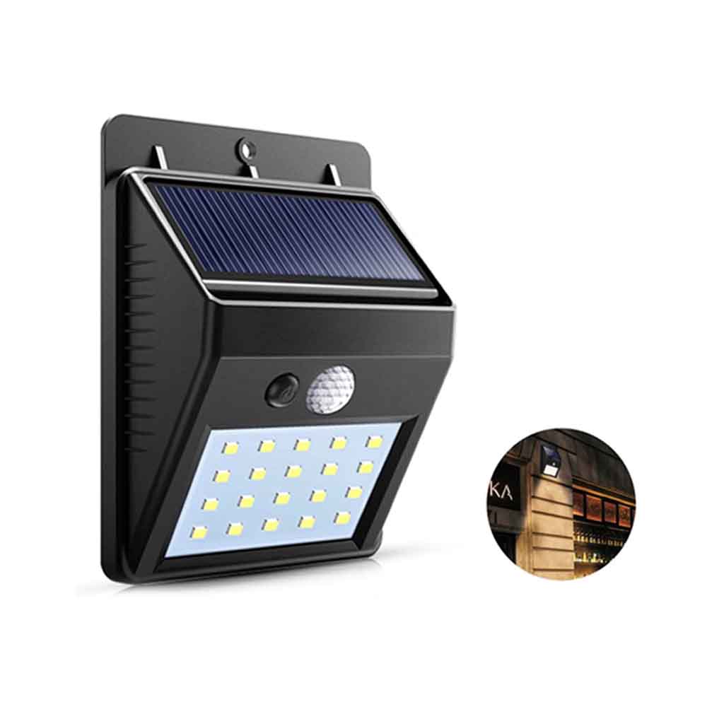 Reflector de 20 Leds con Panel Solar y Sensor de Movimiento SCW01 - Image 3