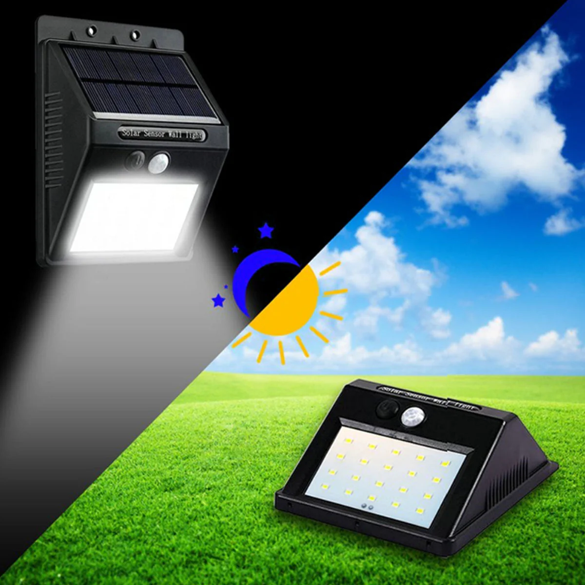 Reflector de 20 Leds con Panel Solar y Sensor de Movimiento SPL01 - Image 2