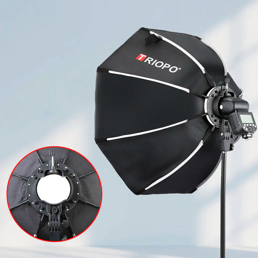 Softbox Triopo 65cm plegable Octogonal para fotografía KX65 - Image 5