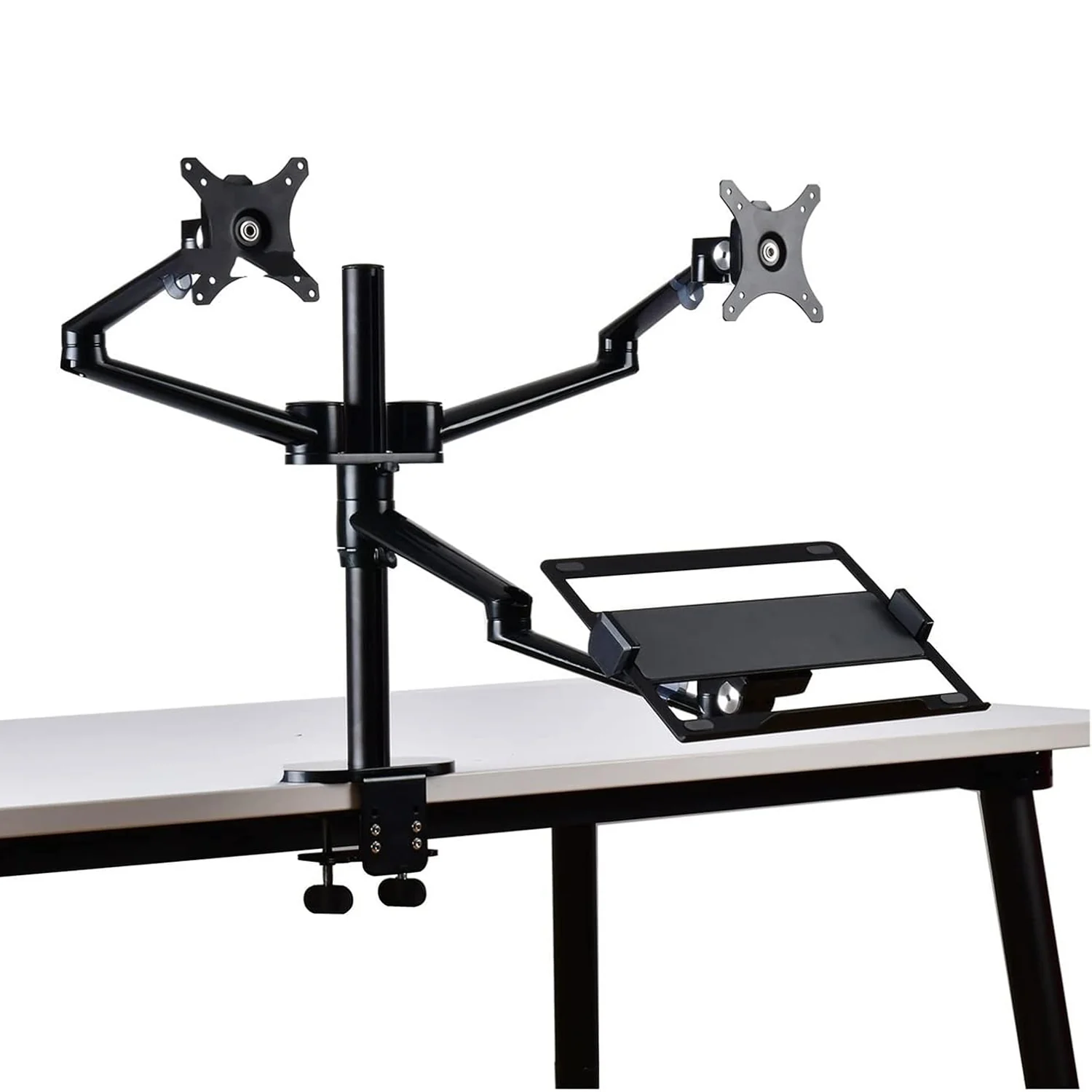 Soporte de Aluminio brazo doble para monitores hasta 32 y Laptop hasta 17 pulgadas 360° - Image 4