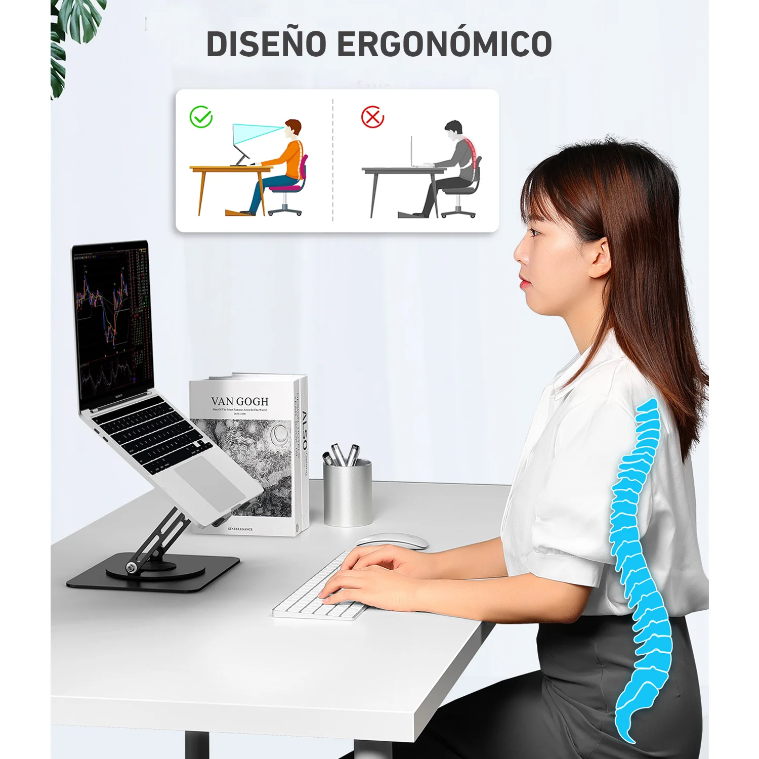 Soporte de laptop o tablet de 10 a 17 pulgadas estable Vaydeer SZN011 - Image 3