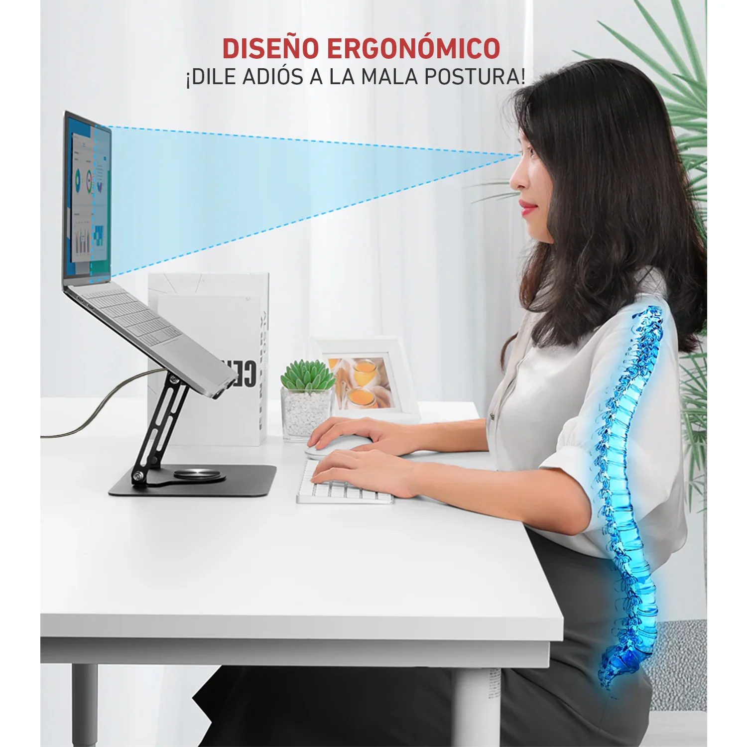 Soporte de laptop o tablet con ventilador USB de 10 a 17 pulgadas Vaydeer SZH041 - Image 2