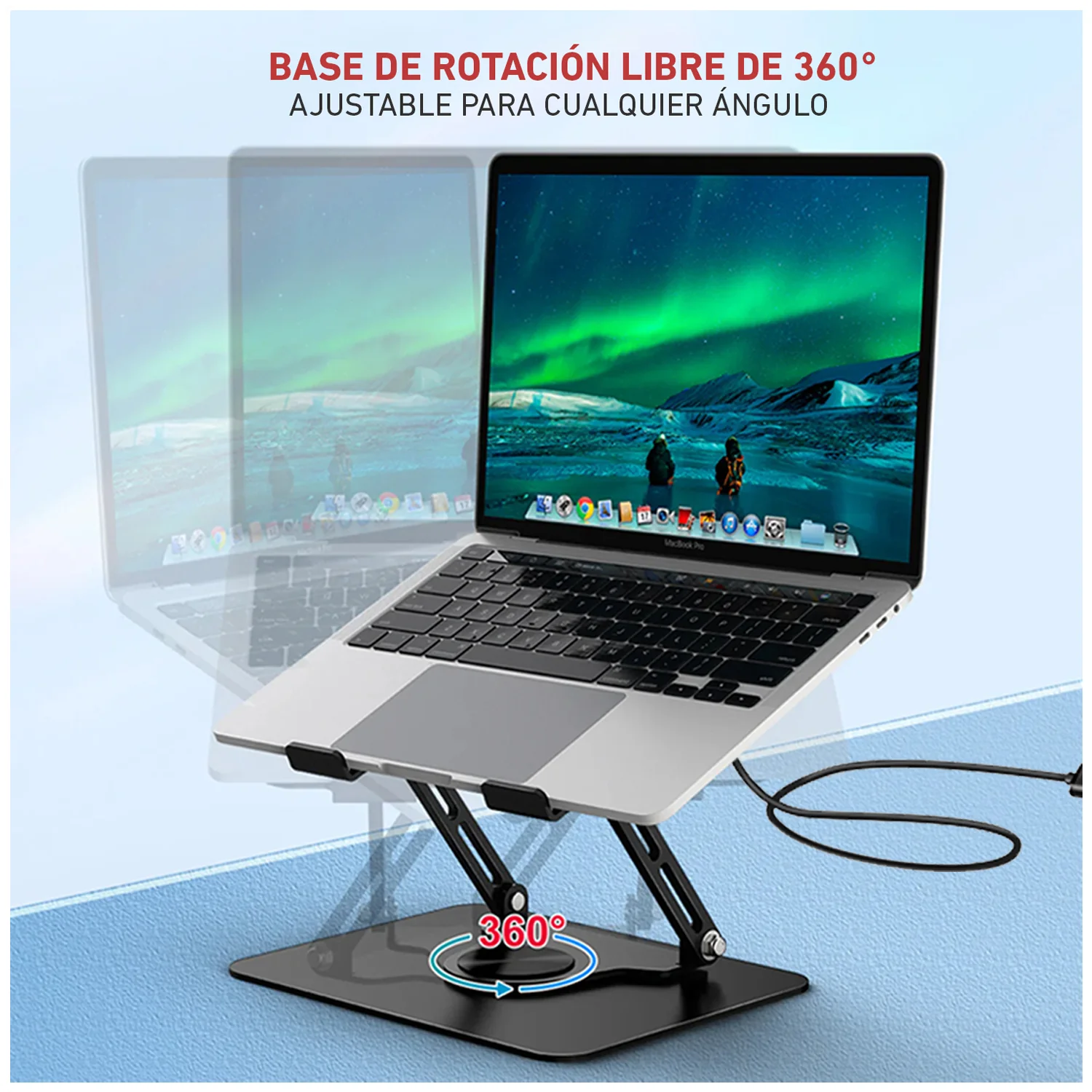Soporte de laptop o tablet con ventilador USB de 10 a 17 pulgadas Vaydeer SZH041 - Image 4