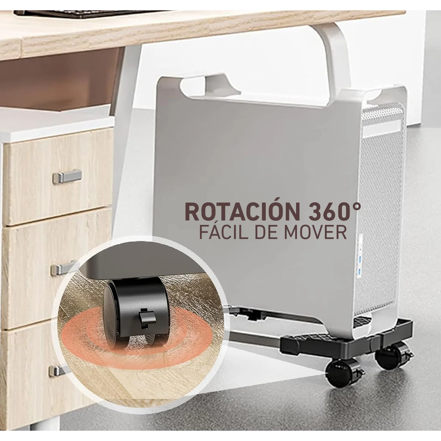 Soporte para CPU con ruedas giratorias tamaño ajustable ZJ-01 - Image 7